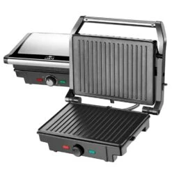 Lentz Kontaktgrill 1600 Watt Elektrogrill Tischgrillfunktion GRill Toaster Maker Antihaftbeschichtet