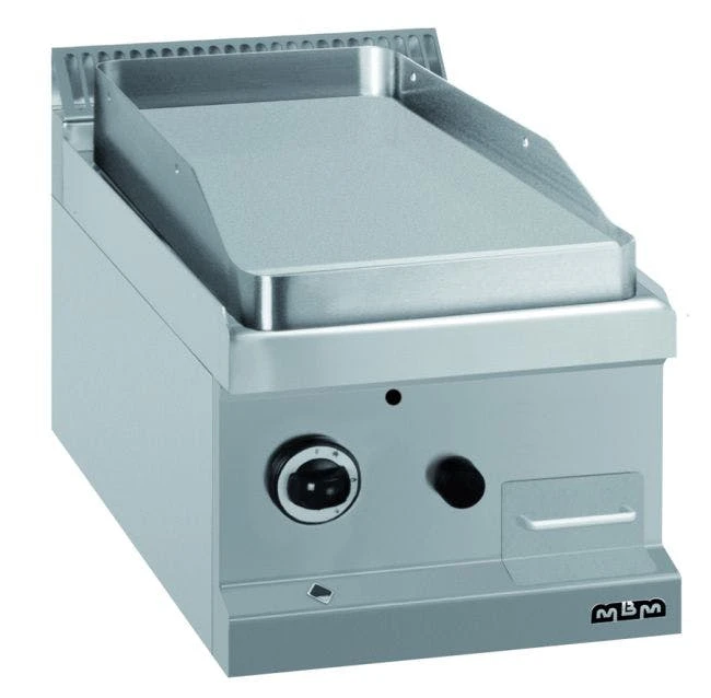 MBM Auftisch-Gas-Grillplatte , Stahl Glatt 5,5 KW