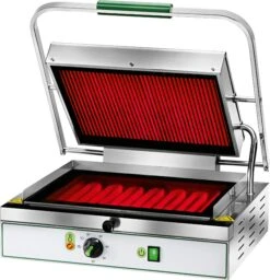 Cookmax Elektro-Kontaktgrill, Oben Gerillt, Unten ½ Glatt + ½ Gerillt -Küchengeräte Geschäft 7d65dcdd f642 4272 9011 35c3564d9994 1