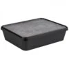 APS Set -SERVING BOX-, 30 X 25 Cm, H: 8 Cm, Melamin, Schwarz, Betonoptik